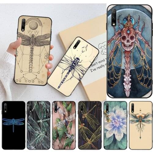 Art dragonfly Fly tattoo Coque Shell Phone Case for Huawei Honor 30 20 10 9 8 8x 8c v30 Lite view pro