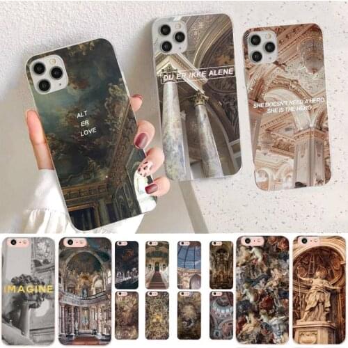 YNDFCNB palace of versailles The Creation of Adam Art Phone Case for iPhone 11 12 pro XS MAX 8 7 6 6S Plus X 5S SE 2020 XR case