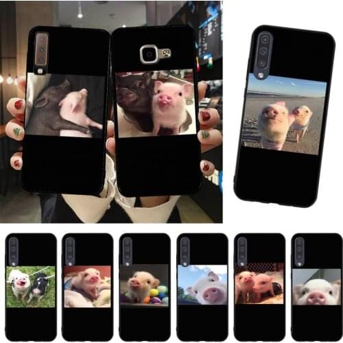 YNDFCNB Cute Little Pink Pet Pig Phone Case For Samsung A51 A71 A40 A50 A70 A10 A20 A30 A6 A7 A8 A9