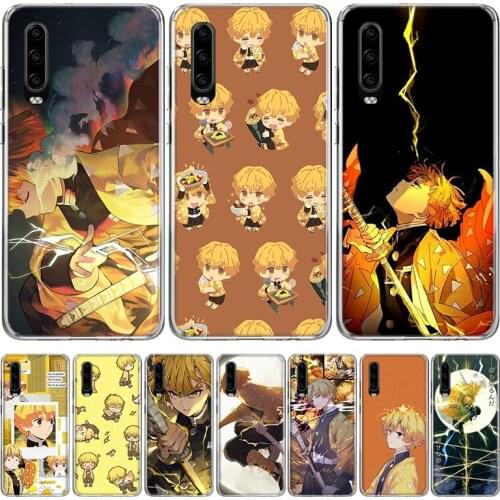 Anime Demon Slayer Agatsuma Zenitsu Phone Case for Huawei P30 P40 P20 P10 Mate 20 10 30 Lite Pro P Smart Z Plus + Art Shell Cove