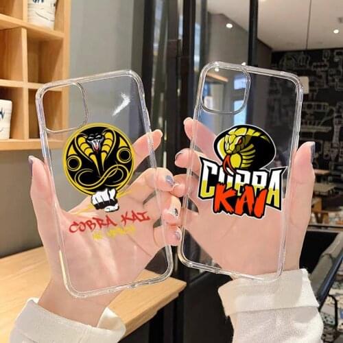 Cobra kai snake Phone Case Transparent soft For iphone 5 5s 5c se 6 6s 7 8 11 12 plus mini x xs xr pro max