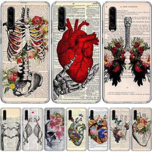 Human anatomy organ Phone Case for Huawei P40 P30 P20 Mate 30 20 10 Pro P10 Lite P Smart Z + 2019 Gift Coque Cover Capa