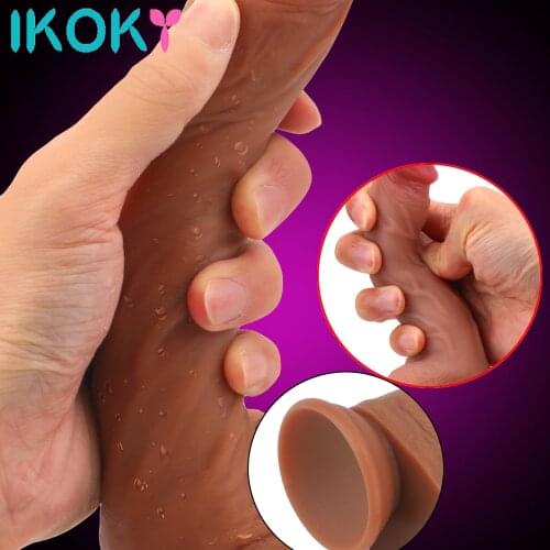 Skin feeling Realistic Dildo soft Liquid Can worn Huge Big Penis With Suction Cup Sex Toys for Woman Strapon Female Masturbation