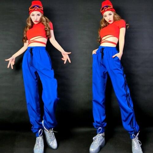 Hip Hop Costumes Female Adult Street Dance Performance Clothing Women Jazz Stage Wear Cheerleading Modern Rave Outfit DNV12501