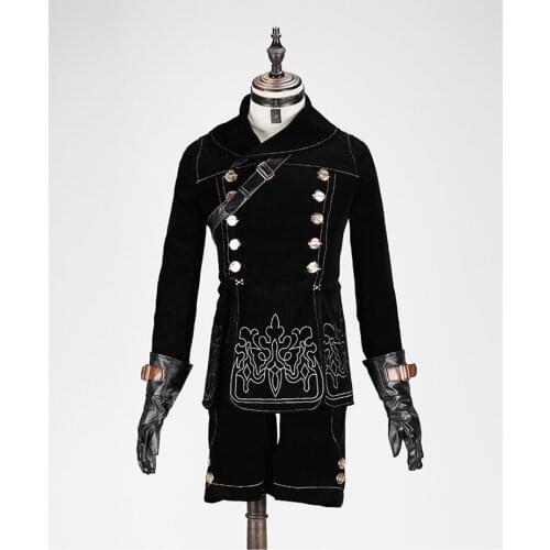 NieR Automata YoRHa No.9 Type S Cosplay Costumes 9S Uniforms Top+Pants+Bag+Gloves+Necklace+Eyeshade Wig Sword Boots Shoes