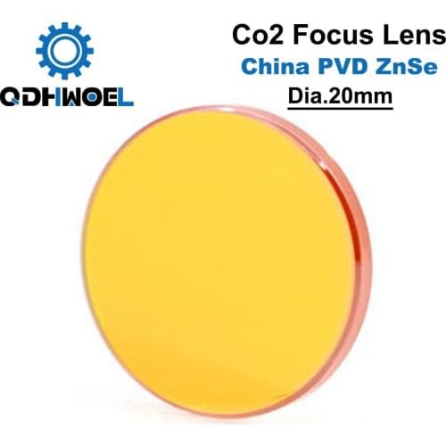 China ZnSe Laser Focus Lens Dia. 20 mm FL38.1 50.8 63.5 101.6 127mm 1.5 - 4" for CO2 Laser Engraving Cutting Machine
