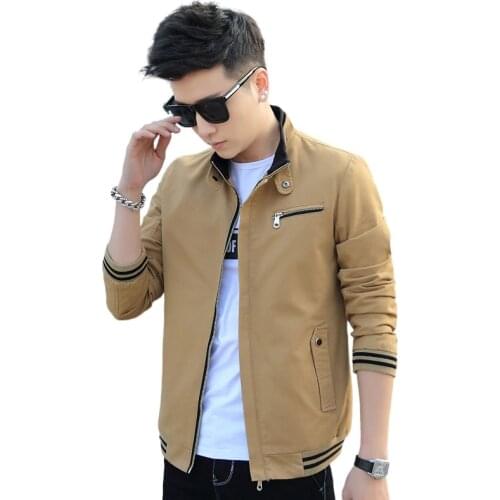 Mens denim jacket new Korean style trend spring coat jacket top
