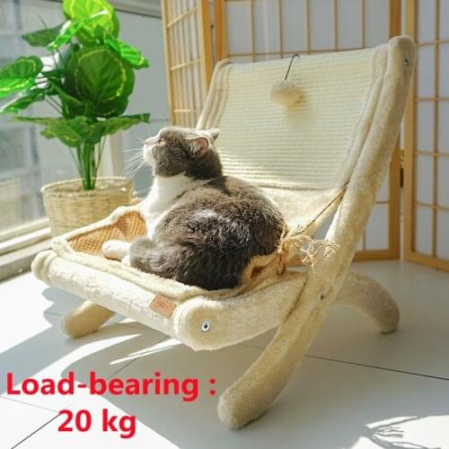 Pet Cat Soft Bed Tree Toy Condo Scratch Board Cat House Nest Chair Universal Kitten Lounger Cushion Cat Climbing Frame Hammock