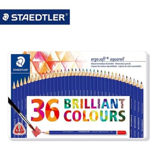 STAEDTLER 156 M36 36 color Water soluble Colored Pencils set for Tin box packing for Children Artist Art School Supplies