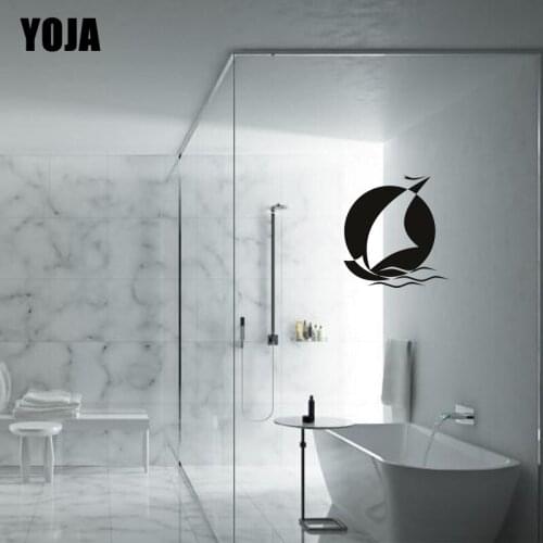 YOJA 24x22.8CM Creative Home Wall Stickers Decorative Glass Bathroom Decals G2-0185