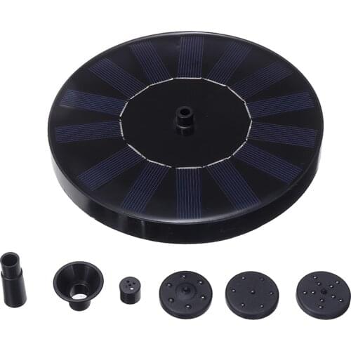 Solar Powered Fountain Pump Floating Pond Bird Bath Water Feature Garden Pool Bird Bath Fish Tank Water Fountain 7V/ 1.4W