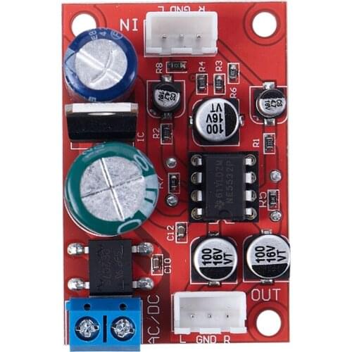 NE5532 Stereo Pre-amp magnetic head Phono amplifier board Moving Coil Microphone Amps Moudle