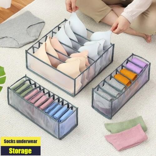 Storage Organizer for Underwear Clothes Separated Socks Shorts Bra Storage Boxs Dormitory Closet Organizer Drawer Washable