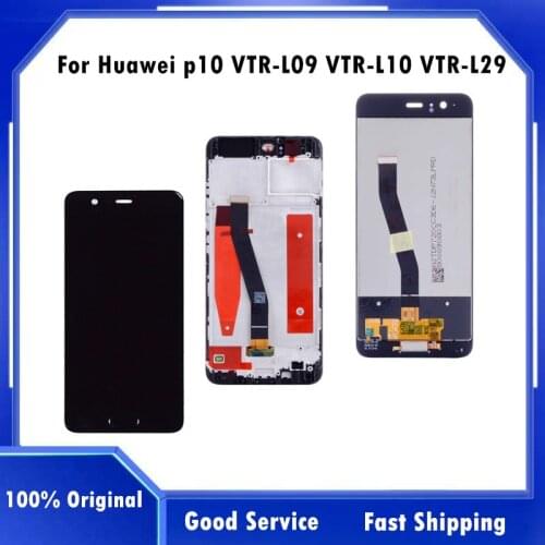 5.1" For Huawei P10 VTR-L09 L10 L29 LCD Display Touch Screen Digitizer Replacement with Frame For Huawei P10 LCD Display