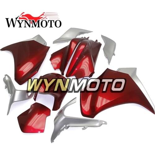 Complete Fairings For Honda VFR1200 2010-2013 Year Injection ABS Plastics VFR 1200 10 11 12 13 Bodywork Cowlings Silver Dark Red