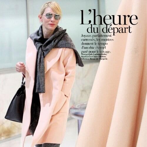 Sakura Pink Wool/ Viscose Fabric For Winter Garment Coat W1H72