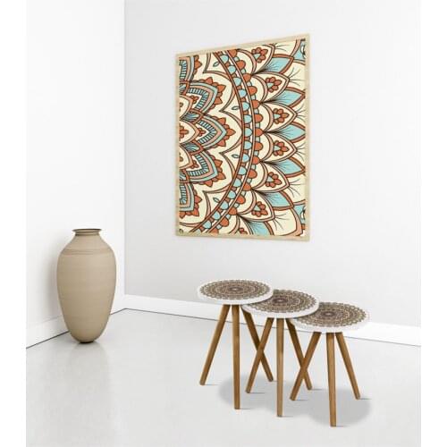 Modern pcs set Zigon coffee table Yellow Mandala coffee tables table basse furniture living room table