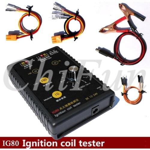 Freesipping Automobile IG80 Ignition Coil Tester Car Gas Oil Petrol Vehicle Natural Gas 24V Gasoline 12V Coil Ignition Testing