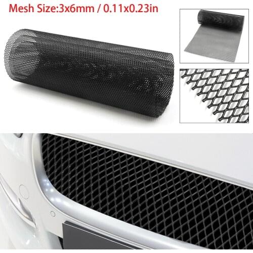 Universal 3*6MM Car Front Bumper Racing Grille Mesh Vent Car Tuning Rhombic Grill Mesh Sheet Metal Alloy Net 100*33cm