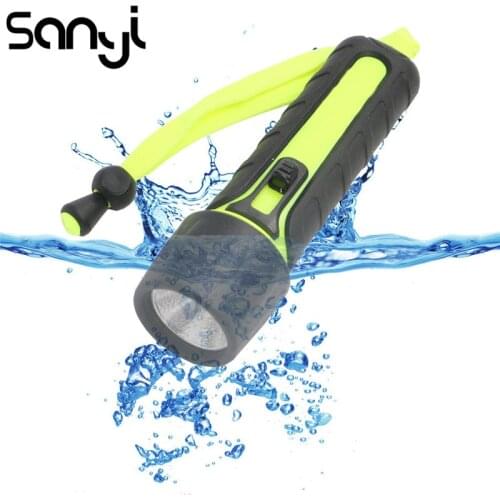 Underwater Diving Scuba Flashlight Waterproof Diving Light Flashlight Q5 LED Lantern Lamp Torch Lighting Using 4*AA Batteries