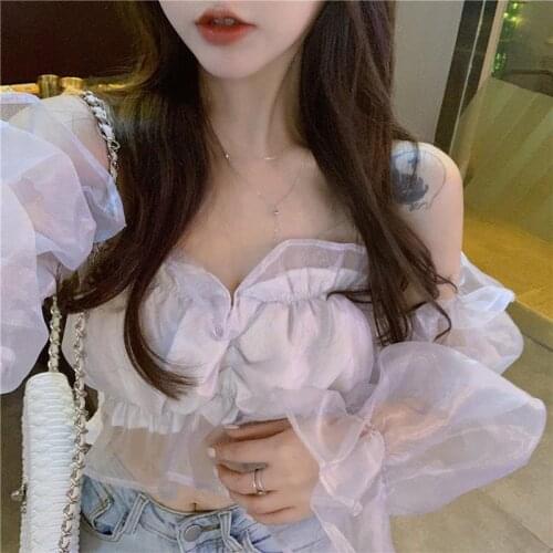 Vy1269 Cheap wholesale 2021 spring summer autumn new fashion casual chiffon women shirt woman female OL women sexy tops