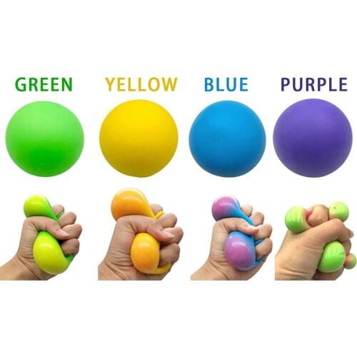 1/4pcs Stress Squeeze Ball Decompression Toy Toy Squeezable Stress Toy 6cm Stress Relief Ball For Fun Mood Stress Relieve Toy