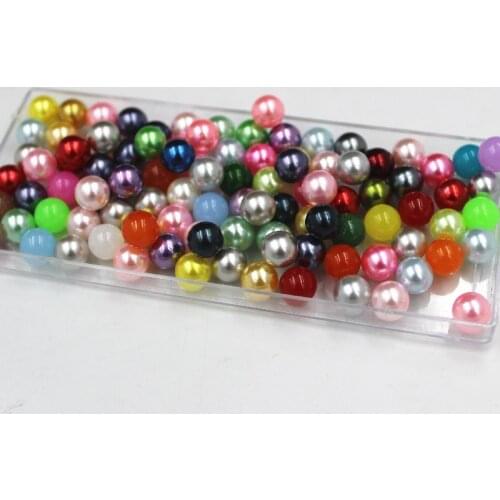 1 pack 3/4/6/8mm No Hole ABS Round UV Resin Imitation Pearl Beads Loose Beads DIY Jewelry Necklace Making Craft