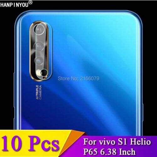 10 Pcs/Lot For vivo S1 Helio P65 6.38" Rear Back Camera Lens Protective Protector Cover Soft Tempered Glass Film Guard