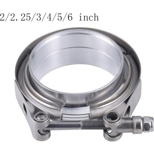 2/2.25/3/4/5/6 inch Male/Female V-Band Clamp Flange Kit V-band Turbo Exhaust Pipes Car Accessories