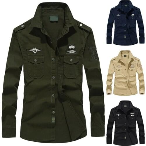 2021 Outdoor Hiking Shirts Men Shirts Solid Colors Plus Size Mens Camping Hunt Shirt Long Sleeve Autumn Winter Man Blouse Shirt