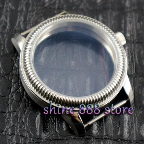 44mm Watch vintage CASE stainless steel fit 6498 6497 eat movement
