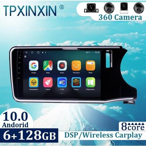 6+128GB For Honda City Grace 2014-2017 Android 10 Carplay Radio Player Car GPS Navigation Head Unit Car Radio with Screen