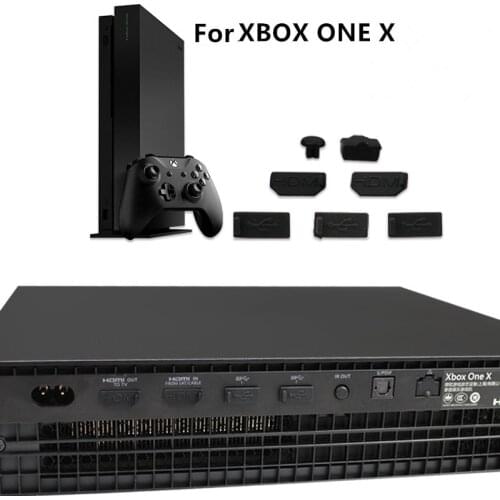 7pcs Dust Plug Silicone Kits Dustproof Case Cover Case for xbox one x Gaming Console Accessories
