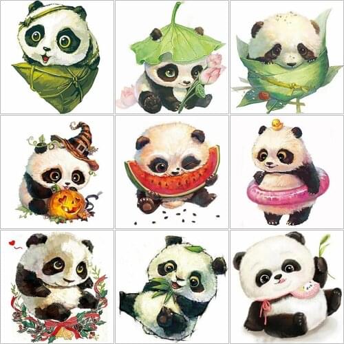 Diamond Embroidery Animal Panda Picture Of Rhinestone Square 5D Diy Diamond Mosaic Cartoon Cross Stitch Painting Beaded Wall Art