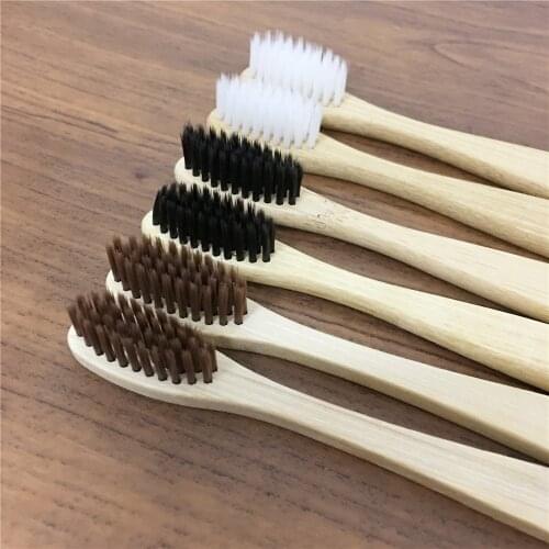 4packs Bamboo Toothbrush Soft Bristles Biodegradable Vegan eco-friendly Bamboo charcoal Toothbrushes Oral Care logo customize