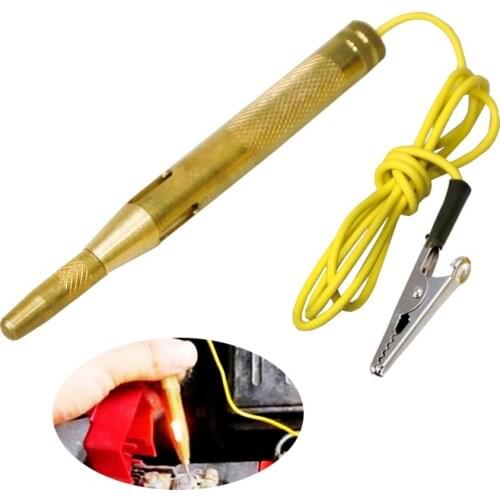 DC 6V 12V 24V Probe Light System Test Probe Lamp Auto Car Light Circuit Tester Lamp Voltage Test Pen Detector Copper