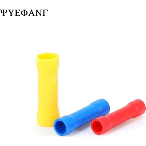 50pcs BV1.25 BV2.5 BV5.5 Insulated Crimp Terminals Electrical Wire Cable Crimping Terminal Connector