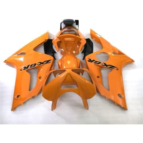 Injection molding fairing kit for 2003 2004 Kawasaki ZX6R Ninja 636 orange 03 04 Fairings set 100% fit