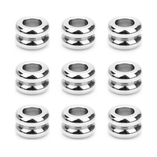 20pcs/lot 5X7.5mm Circle Metal Alloy Spacer Beads Hole Beads Flat Beads Buddha Beads For DIY bracelet Jewelry Making fdtws