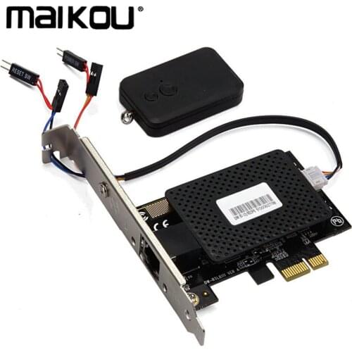 Multifunctional PCIE PCI Express Gigabit Network card + remote control switch card computer desktop switch 2 in 1
