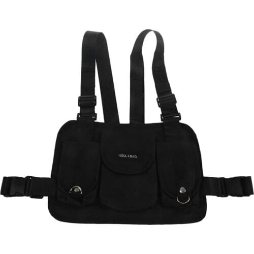 Fashion Chest Rig Waist Bag Hip Hop Streetwear Functional Chest Bag Cross Shoulder Bags