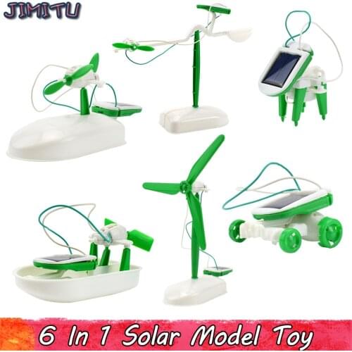 6 In 1 Solar Model Kits Toys for Children Exploring Science Experiment Assembly Models Educational Toy Improve Thinking Ability