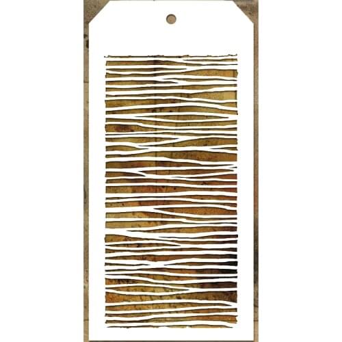 2021 New Label Tag Plastic Stencil For DIY Craft Making Stripe Background Scrapbooking Card Paper No Metal Cutting Dies Stamps