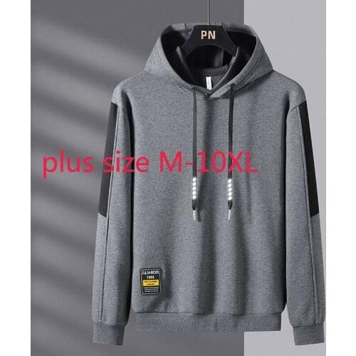 New Arrival Fashion Suepr Large Cotton Spring And Autumn Male Youth Casual Men Hoodies Plus Size M-2XL3XL4XL5XL6XL7XL8XL9XL10XL
