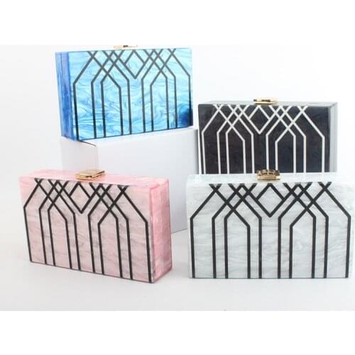 New Design Fashion Clutch Bags Evening Bags Women Shoulder Messenger Bag Wedding Party Handbags Wallets Casual Acrylic Bags
