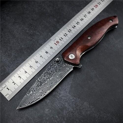 Fixed Blade Hunting Knife VG10 Damascus Steel Outdoor Survival Equipment Camping Gadgets Butcher Utility Paring Kitchen Knife