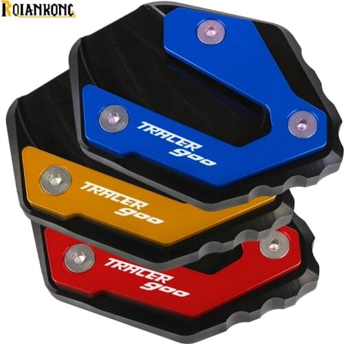 TRACER900 logo Motorcycle Kickstand Foot Side Stand Extension Pad Support Plate For Yamaha TRACER 900 GT 2014-2020 2020 2019 18