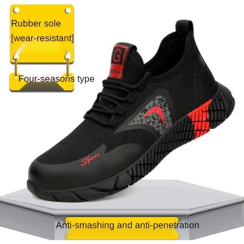 New Designer Safety Work Shoes Boots for Men Anti-Smashing Safety Shoes Steel Toe Boots Construction Mens Safety Boots Sneakers