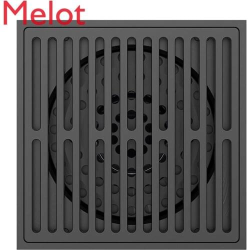 Bathroom Straight Copper Floor Drain Shower Room Large Displacement Drainage Floor Drain Anti-Overflow Floor Drain