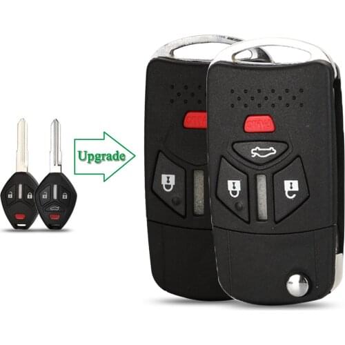 Bilchave Modified 4 Buttons Remote Car Key Case Shell Fob For Mitsubishi Galant Eclipse Endeavor Outlander Fob Uncut Right Blade